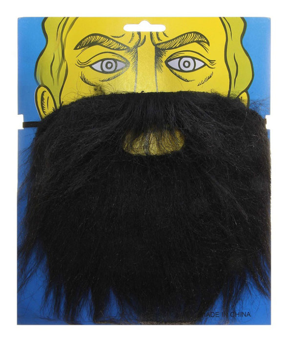 Карнавальная борода черная 327213 Черная карнавальная борода, размер 27*22см. Преобразите себя на праздничной вечеринке