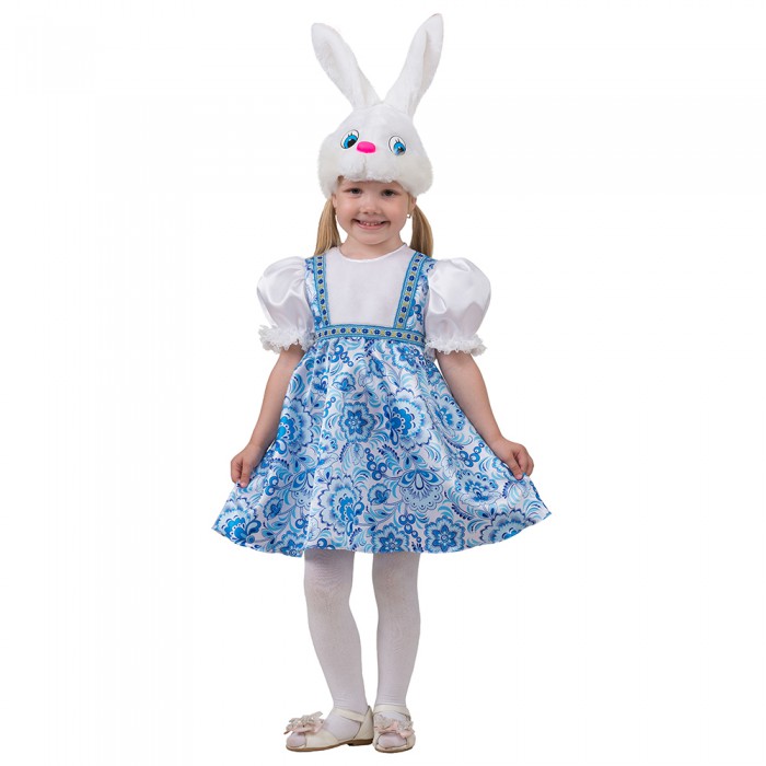 Костюм Зайка Симка 5008 Детский театральный костюм для девочки 3-5 лет. В комплекте: сарафан и шапочка-маска