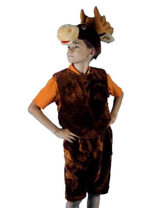 Костюм Лось С1072 Детский карнавальный костюм Лось, из искусственного меха для мальчиков 5-8 лет. В комплекте: шапка, жилет и шорты