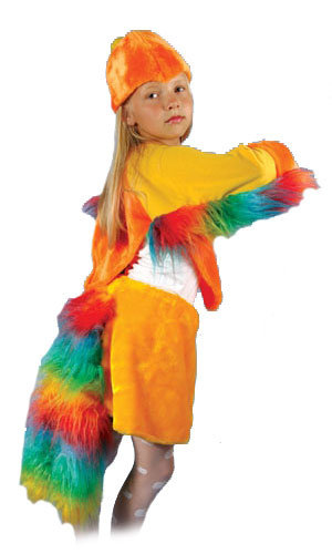 Костюм Жар-птица С1053 Детский костюм Жар-птицы для девочки. В комплекте: шапочка, пелерина и юбка