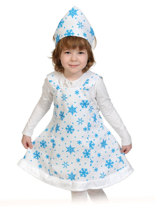 Костюм Снежинка ткань-плюш 2013 Костюм Снежинки для девочки 3-5 лет. В комплект входит сарафан и кокошник