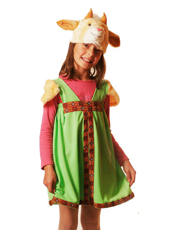 Костюм Козочка Коза С1057 Детский костюм мама Коза для девочки 5-9 лет. В комплекте: сарафан и шапочка