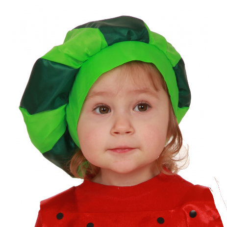 Шапочка Арбуз Ве-6110 Карнавальная шапочка Арбуз на праздник урожая для детей 4-8 лет. 