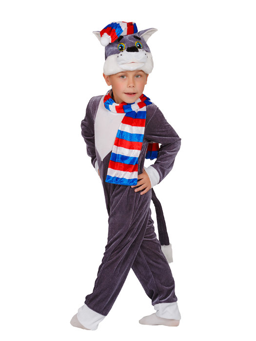 Костюм Кот Матрос Детский карнавальный костюм Кота по имени Матрос. В комплекте шапка-маска, комбинезон и шарф