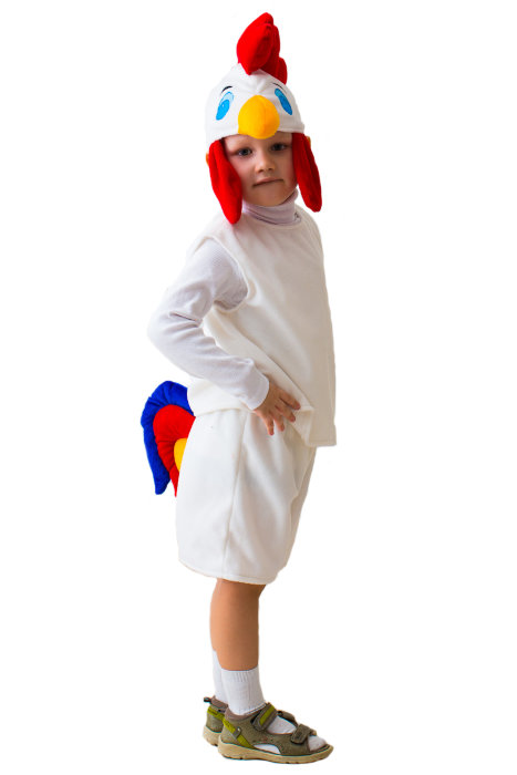 Костюм Петушок Гребешок 1982 Детский костюм Петушок гребешок на 5-7 лет из меха. В комплекте шапка, безрукавка, шорты с хвостом