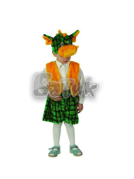 Костюм Дракончик 168 Детский карнавальный костюм для мальчика 3-5 лет. В комплекте шапочка, жилет и шорты