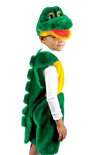 Костюм Крокодила С1034 Карнавальный костюм Крокодила для мальчика 5-8 лет. В комплекте: шапочка, жилет и бриджи