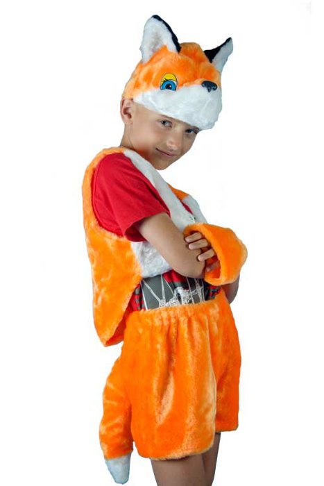 Костюм Лиса Лисенок С1012 Детский костюм Лисы, Лисички, Лисенка. В комплекте шапочка, пелерина, юбка (или шорты) и краги