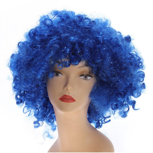 Парик синие кудри Синий карнавальный парик с кудряшками, размер на взрослую голову
