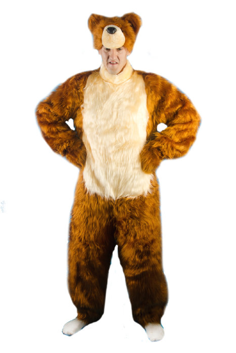 Костюм Медведь бурый КВ-04 Карнавальный костюм Медведь бурый на взрослого человека. В комплекте: шапка, варежки, комбинезон