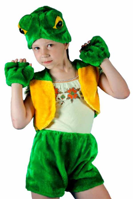 Костюм Лягушонок С1020 Костюм лягушонок на возраст 5-8 лет, в комплекте: шапочка, жилет, шорты, лапки
