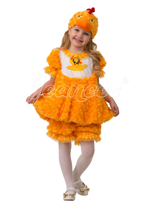 Костюм Цыпленок Тутта 5133 Костюм Цыпленок Тутта для девочек 3-5 лет. В комплекте платье, панталоны и шапочка.