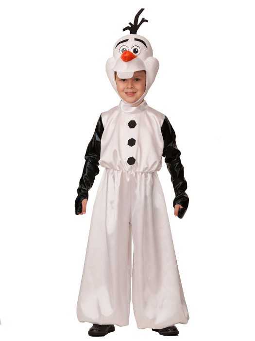 Костюм снеговик Олаф 531 ​Детский карнавальный костюм, веселый снеговика Олаф из мультфильма "Олаф и холодное приключение​"