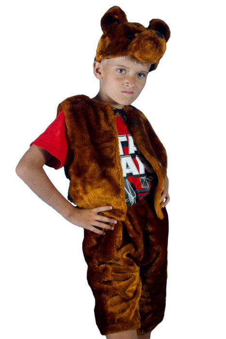 Костюм Медведь С1061 Костюм Медведя для мальчика 5-8 лет. В комплекте: шапочка, жилет, шорты
