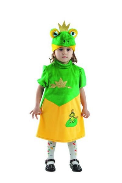 Костюм Царевна Лягушка 270 Чудный костюм для девочки 3-5 лет. В комплекте: шапочка, платье