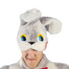 Шапка Заяц С2011 д/взр - карнавальная шапка серого зайца на взрослую голову