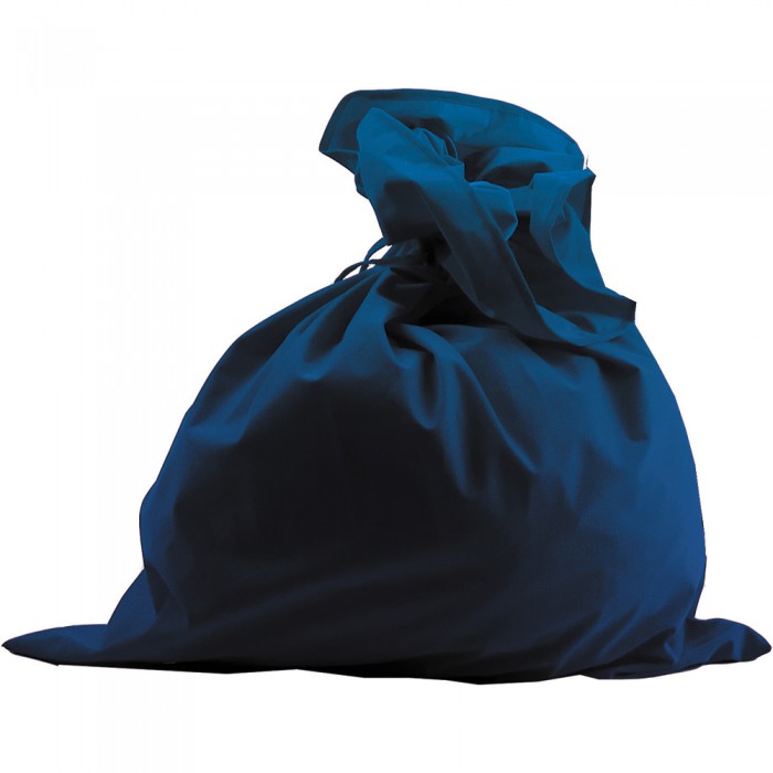 Мешок для новогодних подарков синий М-1 Синий мешок из сатина для новогодних подарков