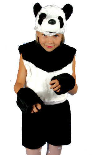 Костюм Панда С1026 Карнавальный детский костюм Панды. В комплекте шапочка, жилет, шорты и краги