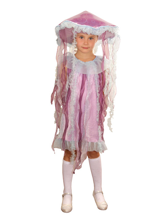 Костюм Медуза А164 Костюм морская Медуза для девочки 4-5 лет. В комплекте: платье и шляпка.