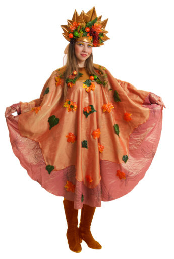Карнавальный костюм Осень  Костюм Осень универсального размера (от 44 до 56). В комплекте платье и кокошник