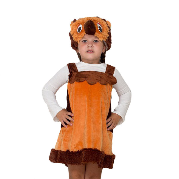 Костюм птица Сова  Карнавальный костюм Сова для девочек 3-5 и 5-7 лет. В комплекте шапочка и сарафан