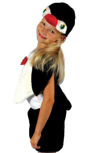 Костюм Пингвин С1015 Костюм пингвина для девочки или мальчика на возраст 5-8 лет. В комплекте: шапочка, жилет, шорты