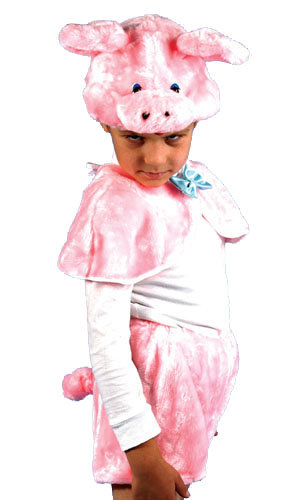 Костюм Поросенок С1025 Детский карнавальный костюм Поросенка (свиньи) для мальчика или девочки 5-8 лет. В комплекте шапочка, пелерина, шорты